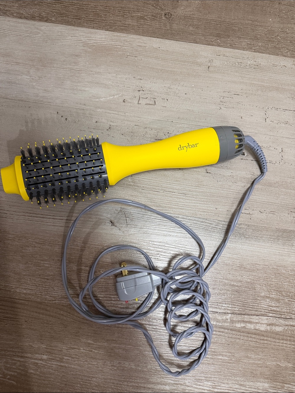 Drybar Yellow & Gray Round Hot Air Styling Brush